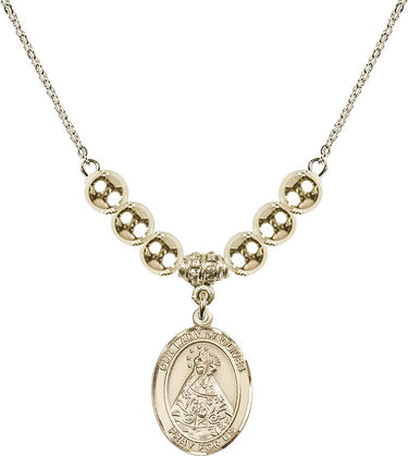 Our Lady of Olives Crystal Necklace | 3/4 inch | 6mm Beads _x0014_ 14kt Gold Filled