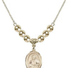Saint Pius X Crystal Necklace | 3/4 inch | 6mm Beads _x0014_ 14kt Gold Filled