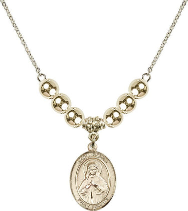 Saint Olivia Crystal Necklace | 3/4 inch | 6mm Beads _x0014_ 14kt Gold Filled