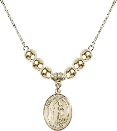 Saint Zoe of Rome Crystal Necklace | 3/4 inch | 6mm Beads _x0014_ 14kt Gold Filled