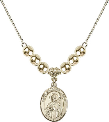 Saint Malachy O'More Crystal Necklace | 3/4 inch | 6mm Beads _x0014_ 14kt Gold Filled