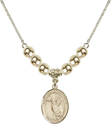 Cross Crystal Necklace | 3/4 inch | 6mm Beads _x0014_ 14kt Gold Filled