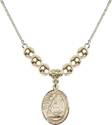 Saint Edburga of Winchester Crystal Necklace | 3/4 inch | 6mm Beads _x0014_ 14kt Gold Filled