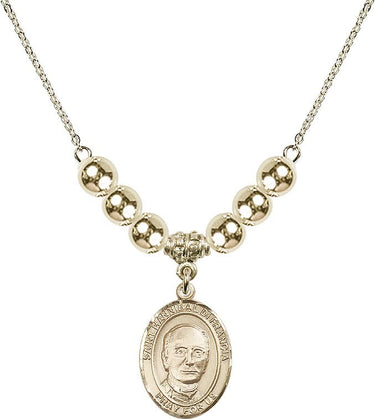 Saint Hannibal Crystal Necklace | 3/4 inch | 6mm Beads _x0014_ 14kt Gold Filled