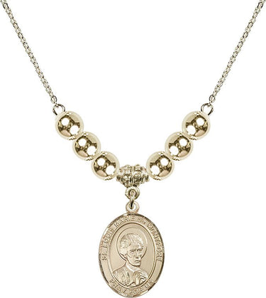 Saint Louis Marie de Montfort Crystal Necklace | 3/4 inch | 6mm Beads _x0014_ 14kt Gold Filled