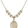 Saint Matthias the Apostle Crystal Necklace | 3/4 inch | 6mm Beads _x0014_ 14kt Gold Filled
