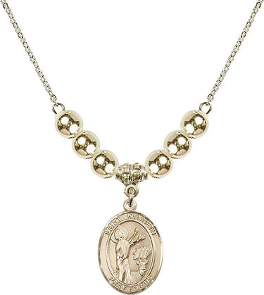Saint Kenneth Crystal Necklace | 3/4 inch | 6mm Beads _x0014_ 14kt Gold Filled
