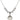 Immaculate Heart of Mary Crystal Necklace | 3/4 inch | 6mm Beads _x0014_ Sterling Silver