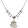 Saint Felicity Crystal Necklace | 3/4 inch | 6mm Beads _x0014_ Sterling Silver