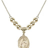 Saint Catherine of Alexandria Crystal Necklace | 3/4 inch | 6mm Beads _x0014_ 14kt Gold Filled