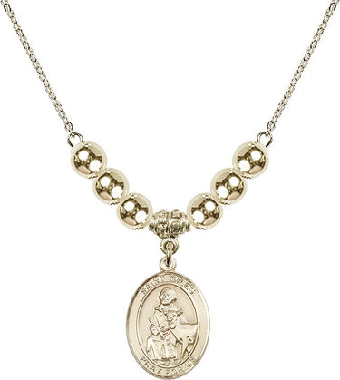 Saint Giles Crystal Necklace | 3/4 inch | 6mm Beads _x0014_ 14kt Gold Filled
