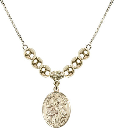 Saint Januarius Crystal Necklace | 3/4 inch | 6mm Beads _x0014_ 14kt Gold Filled