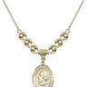 Pope Saint Eugene I Crystal Necklace | 3/4 inch | 6mm Beads _x0014_ 14kt Gold Filled