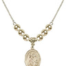Saint Adrian of Nicomedia Crystal Necklace | 3/4 inch | 6mm Beads _x0014_ 14kt Gold Filled