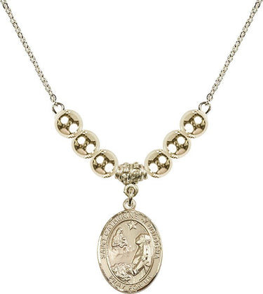Saint Catherine of Bologna Crystal Necklace | 3/4 inch | 6mm Beads _x0014_ 14kt Gold Filled