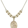 Saint Eustachius Crystal Necklace | 3/4 inch | 6mm Beads _x0014_ 14kt Gold Filled