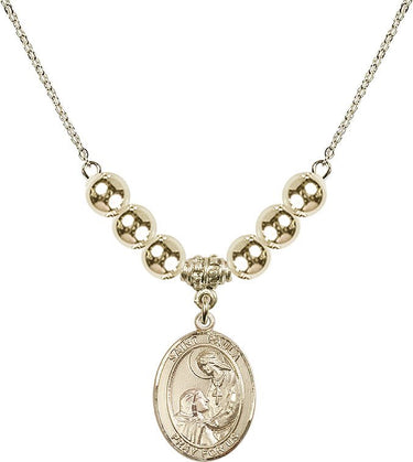 Saint Paula Crystal Necklace | 3/4 inch | 6mm Beads _x0014_ 14kt Gold Filled