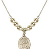 Saint Edwin Crystal Necklace | 3/4 inch | 6mm Beads _x0014_ 14kt Gold Filled