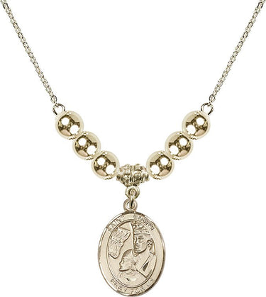 Saint Edwin Crystal Necklace | 3/4 inch | 6mm Beads _x0014_ 14kt Gold Filled