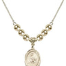 Saint Josemaria Escriva Crystal Necklace | 3/4 inch | 6mm Beads _x0014_ 14kt Gold Filled
