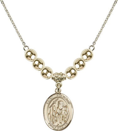 Saint Polycarp of Smyrna Crystal Necklace | 3/4 inch | 6mm Beads _x0014_ 14kt Gold Filled