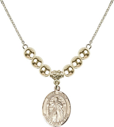 Divine Mercy Crystal Necklace | 3/4 inch | 6mm Beads _x0014_ 14kt Gold Filled