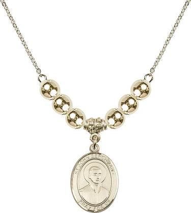 Saint John Berchmans Crystal Necklace | 3/4 inch | 6mm Beads _x0014_ 14kt Gold Filled