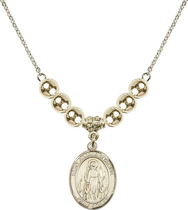 Saint Juliana of Cumae Crystal Necklace | 3/4 inch | 6mm Beads _x0014_ 14kt Gold Filled