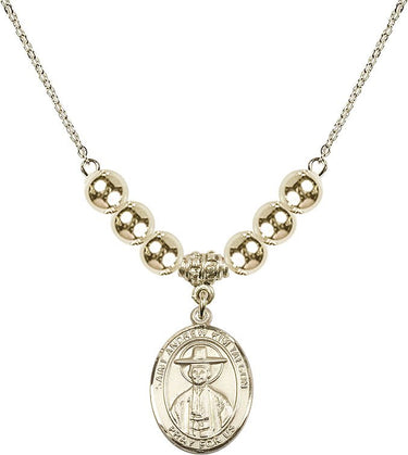 Saint Andrew Kim Taegon Crystal Necklace | 3/4 inch | 6mm Beads _x0014_ 14kt Gold Filled