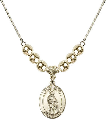 Saint Anne Crystal Necklace | 3/4 inch | 6mm Beads _x0014_ 14kt Gold Filled