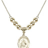 Saint Simon the Apostle Crystal Necklace | 3/4 inch | 6mm Beads _x0014_ 14kt Gold Filled