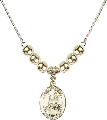 Saint Honorius of Amiens Crystal Necklace | 3/4 inch | 6mm Beads _x0014_ 14kt Gold Filled