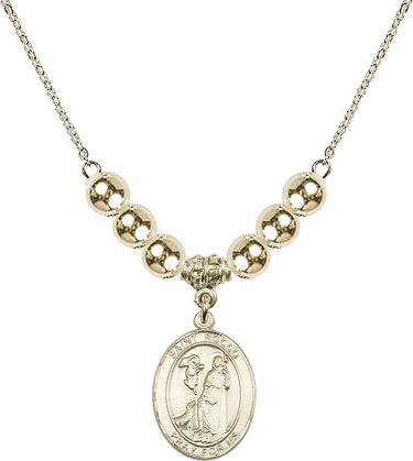 Saint Rocco Crystal Necklace | 3/4 inch | 6mm Beads _x0014_ 14kt Gold Filled