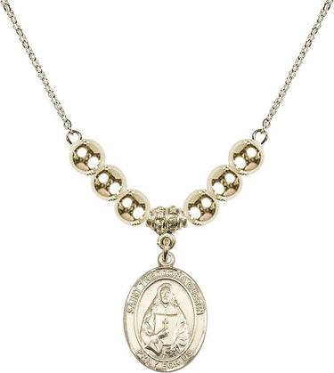 Saint Theodora Crystal Necklace | 3/4 inch | 6mm Beads _x0014_ 14kt Gold Filled