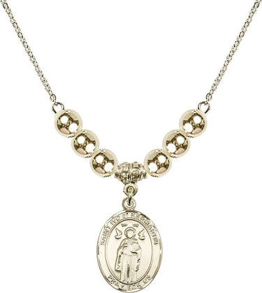 Saint Ivo of Kermartin Crystal Necklace | 3/4 inch | 6mm Beads _x0014_ 14kt Gold Filled