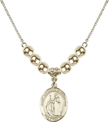 Saint Raymond of Penafort Crystal Necklace | 3/4 inch | 6mm Beads _x0014_ 14kt Gold Filled
