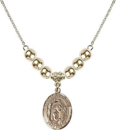 Saint Paul the Hermit Crystal Necklace | 3/4 inch | 6mm Beads _x0014_ 14kt Gold Filled