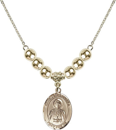 Saint Peter Chanel Crystal Necklace | 3/4 inch | 6mm Beads _x0014_ 14kt Gold Filled