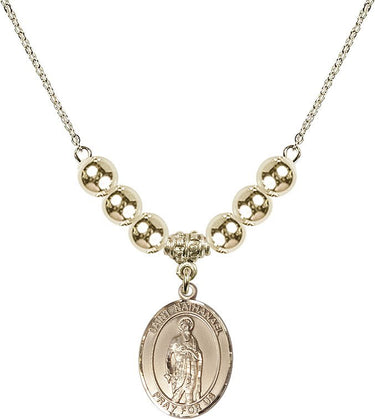 Saint Nathanael Crystal Necklace | 3/4 inch | 6mm Beads _x0014_ 14kt Gold Filled