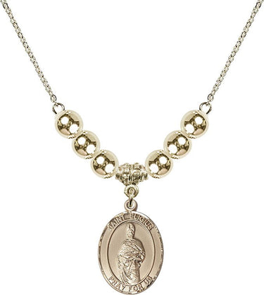 Saint Eligius of Noyon Crystal Necklace | 3/4 inch | 6mm Beads _x0014_ 14kt Gold Filled