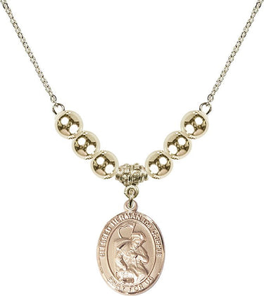 Blessed Herman the Cripple Crystal Necklace | 3/4 inch | 6mm Beads _x0014_ 14kt Gold Filled