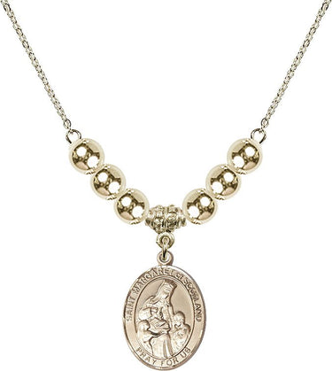 Saint Margaret of Scotland Crystal Necklace | 3/4 inch | 6mm Beads _x0014_ 14kt Gold Filled