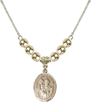 Saints Peter & Paul Crystal Necklace | 3/4 inch | 6mm Beads _x0014_ 14kt Gold Filled