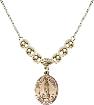 Our Lady of Kibeho Crystal Necklace | 3/4 inch | 6mm Beads _x0014_ 14kt Gold Filled