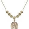 Saint Dismas Crystal Necklace | 3/4 inch | 6mm Beads _x0014_ 14kt Gold Filled