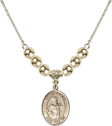 Saint Dismas Crystal Necklace | 3/4 inch | 6mm Beads _x0014_ 14kt Gold Filled