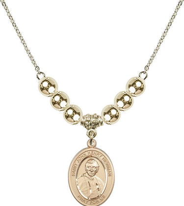 Blessed John Henry Newman Crystal Necklace | 3/4 inch | 6mm Beads _x0014_ 14kt Gold Filled