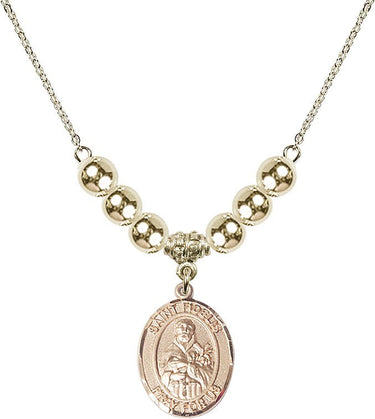 Saint Fidelis of Sigmaringen Crystal Necklace | 3/4 inch | 6mm Beads _x0014_ 14kt Gold Filled