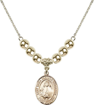 Saint Maria Bertilla Boscardin Crystal Necklace | 3/4 inch | 6mm Beads _x0014_ 14kt Gold Filled