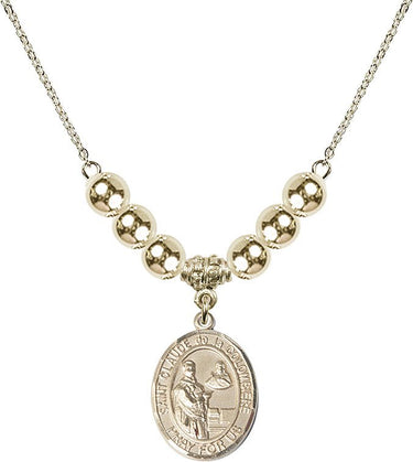 Saint Claude de la Colombiere Crystal Necklace | 3/4 inch | 6mm Beads _x0014_ 14kt Gold Filled